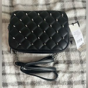 NWT Rebecca Minkoff Diamond Quilt Studded Top Zip Crossbody Bag